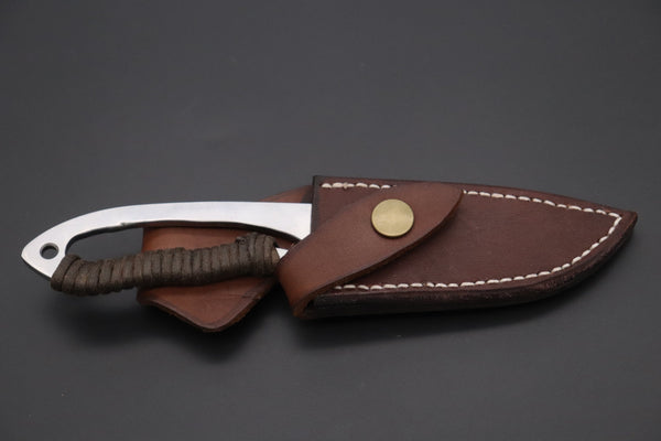 Fumio Inagaki FI-830  3-1/2" Skelton Hunter, VG-10 Damascus Drop point Blade - japaneseknifedirect.mom