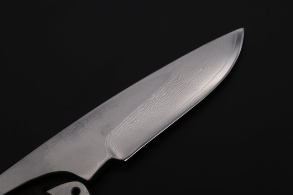 Fumio Inagaki FI-830  3-1/2" Skelton Hunter, VG-10 Damascus Drop point Blade - japaneseknifedirect.mom