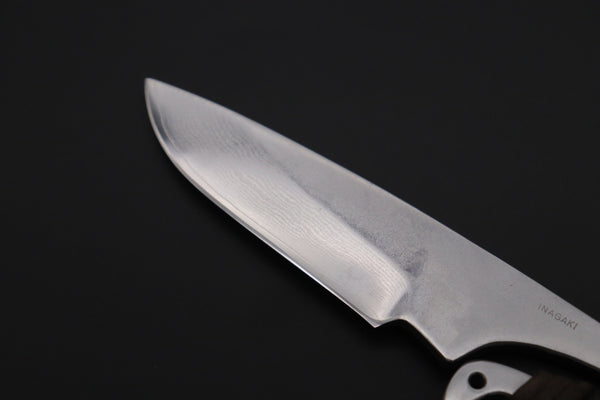 Fumio Inagaki FI-830  3-1/2" Skelton Hunter, VG-10 Damascus Drop point Blade - japaneseknifedirect.mom
