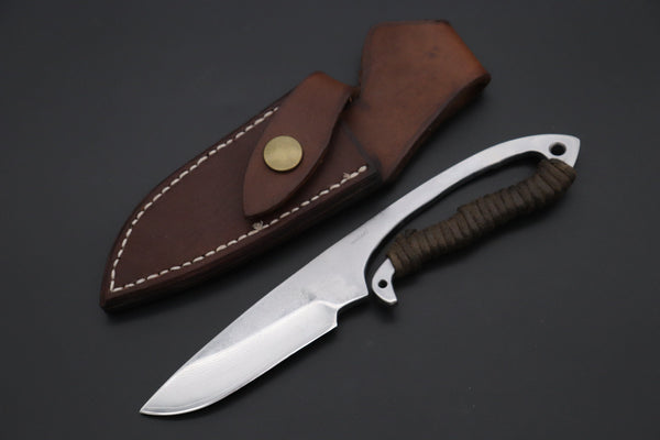 Fumio Inagaki FI-830  3-1/2" Skelton Hunter, VG-10 Damascus Drop point Blade - japaneseknifedirect.mom