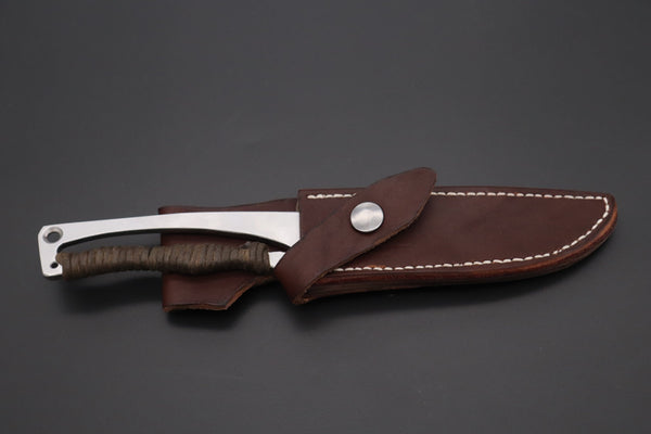 Fumio Inagaki FI-835   5" Skelton Hunter, VG-10 Damascus Straight Blade - japaneseknifedirect.mom