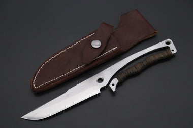 Fumio Inagaki FI-835   5" Skelton Hunter, VG-10 Damascus Straight Blade - japaneseknifedirect.mom