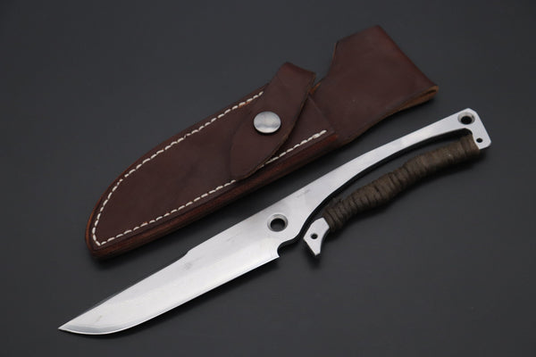Fumio Inagaki FI-835   5" Skelton Hunter, VG-10 Damascus Straight Blade - japaneseknifedirect.mom