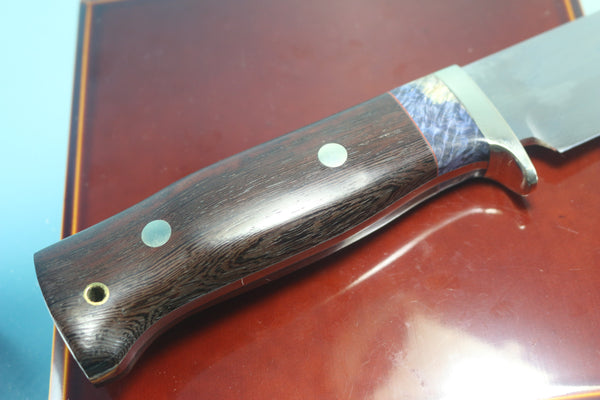 Fumio Inagaki FI-850 Bushman Hunter II, 8-1/2" ChroMo-7 Large Bowie style Blade, Tagayasan wood Handle - japaneseknifedirect.mom