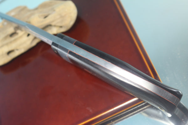 Fumio Inagaki FI-855 Tactical Recurve Hunter, 5" AUS-8 Blade, African Ebonywood Handle - japaneseknifedirect.mom