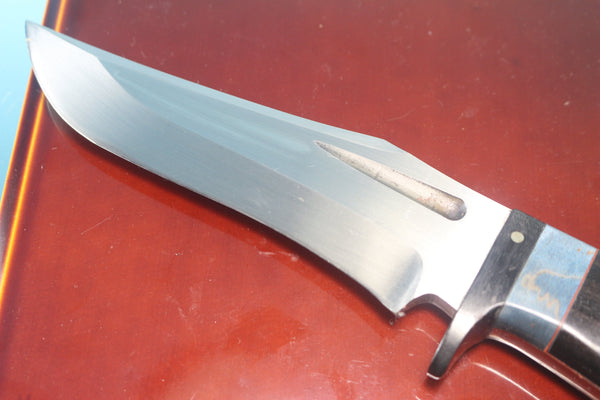 Fumio Inagaki FI-855 Tactical Recurve Hunter, 5" AUS-8 Blade, African Ebonywood Handle - japaneseknifedirect.mom