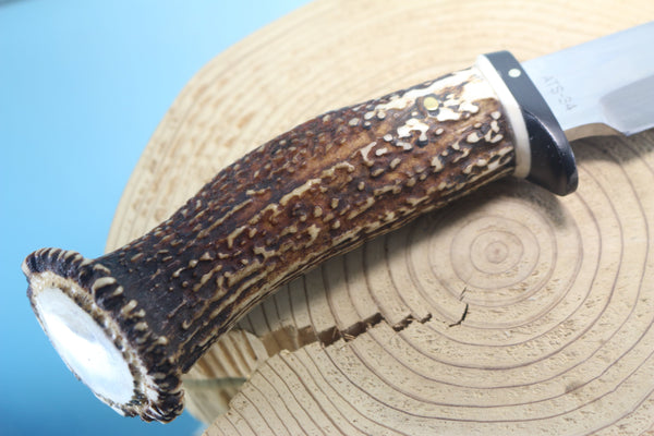 Fumio Inagaki FI-860 CrownStag Spear Point Hunter, 5-7/8" Hitachi Premium ATS-34 Blade - japaneseknifedirect.mom