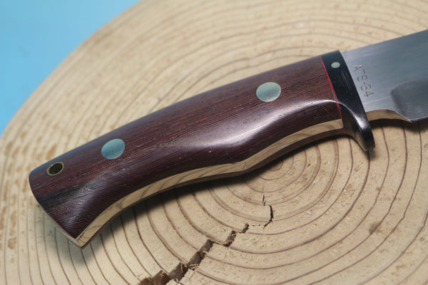 Fumio Inagaki FI-870 Tagayasan Spear Point Hunter, 5-1/2" Hitachi Premium ATS-34 Blade - japaneseknifedirect.mom