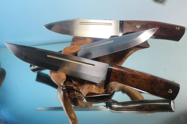 Fumio Inagaki FI-880  Samurai Hunter, AEB-L Swedish Steel with Exotic Wooden Handle - japaneseknifedirect.mom
