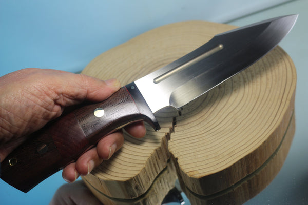 Fumio Inagaki FI-880  Samurai Hunter, AEB-L Swedish Steel with Exotic Wooden Handle - japaneseknifedirect.mom