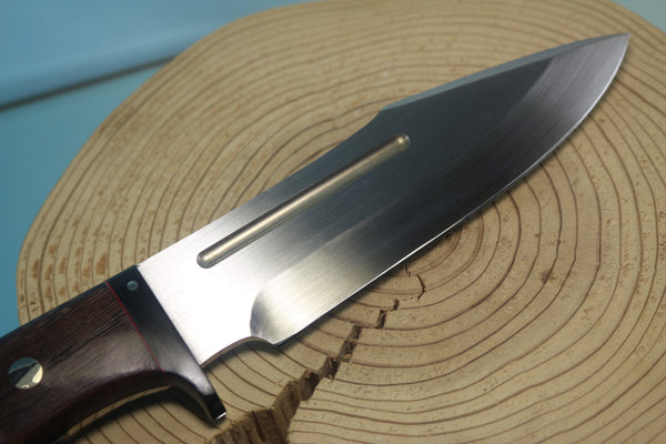 Fumio Inagaki FI-880  Samurai Hunter, AEB-L Swedish Steel with Exotic Wooden Handle - japaneseknifedirect.mom