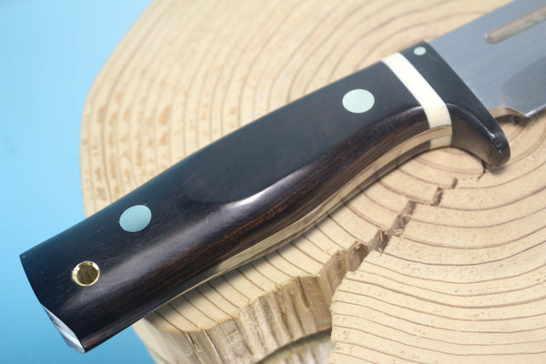 Fumio Inagaki FI-880  Samurai Hunter, AEB-L Swedish Steel with Exotic Wooden Handle - japaneseknifedirect.mom