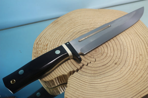 Fumio Inagaki FI-880  Samurai Hunter, AEB-L Swedish Steel with Exotic Wooden Handle - japaneseknifedirect.mom