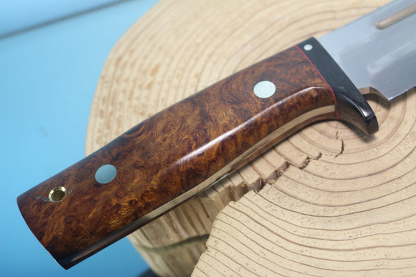 Fumio Inagaki FI-880  Samurai Hunter, AEB-L Swedish Steel with Exotic Wooden Handle - japaneseknifedirect.mom