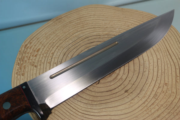 Fumio Inagaki FI-880  Samurai Hunter, AEB-L Swedish Steel with Exotic Wooden Handle - japaneseknifedirect.mom