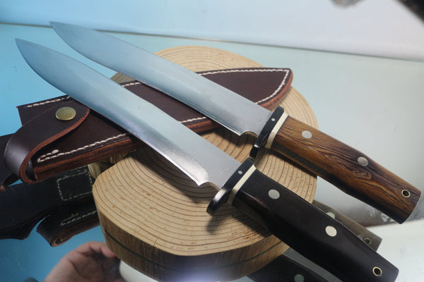 Fumio Inagaki FI-885 Mamba Hunter,   9" VG-10 Damascus Recurved Hamaguri-ba  Blade - japaneseknifedirect.mom