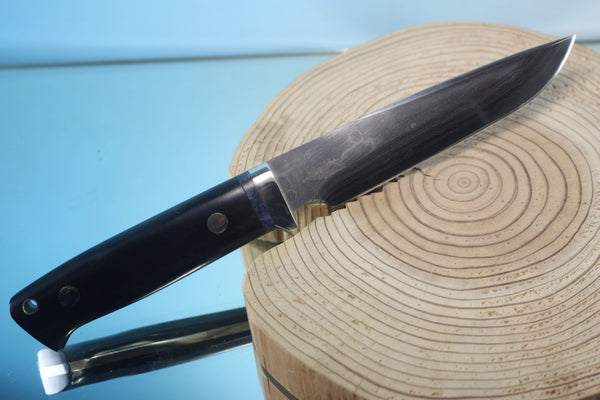 Fumio Inagaki FI-900 Damascus Hunter, 5-1/2" VG-1 Damascus blade - japaneseknifedirect.mom