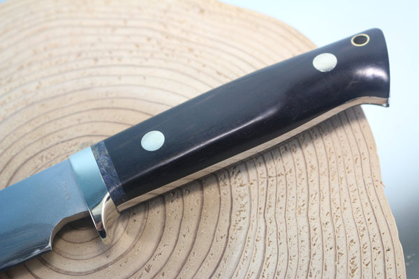Fumio Inagaki FI-900 Damascus Hunter, 5-1/2" VG-1 Damascus blade - japaneseknifedirect.mom