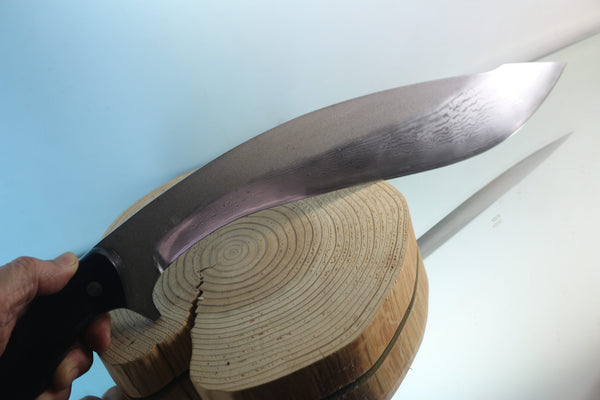 Fumio Inagaki FI-920 Kukri Machete Knife, 13" VG-10 Damascus Blade - japaneseknifedirect.mom