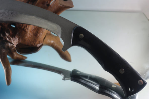 Fumio Inagaki FI-920 Kukri Machete Knife, 13" VG-10 Damascus Blade - japaneseknifedirect.mom