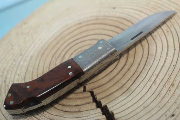 Fumio Inagaki FI-940 RON LAKE  Folders, Custom Replica with Damascus Mokume-Gane Bolster - japaneseknifedirect.mom