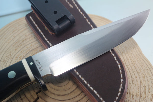 Fumio Inagaki FI-950 Camper's Pal, 5-5/8" Hitachi Premium ATS-34 Hamaguri-Ba Blade - japaneseknifedirect.mom