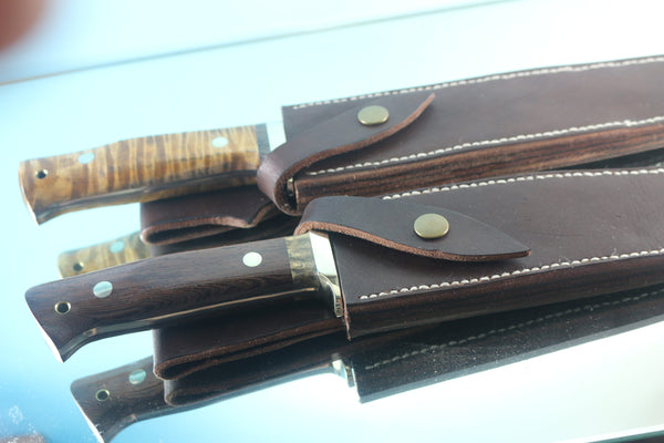 Fumio Inagaki FI-955 9-inch & 10-inch Big Bowie Knife. VG-10 Damascus blade with long Blood Groove - japaneseknifedirect.mom