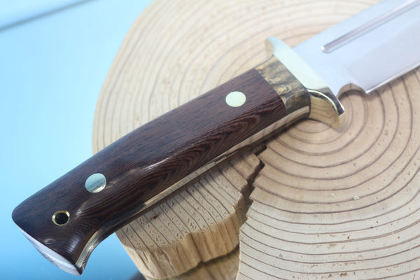 Fumio Inagaki FI-955 9-inch & 10-inch Big Bowie Knife. VG-10 Damascus blade with long Blood Groove - japaneseknifedirect.mom
