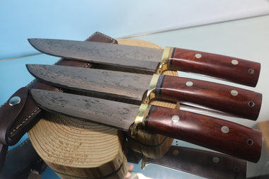 Fumio Inagaki & Tosa Blacksmith, Kosuke Muneishi Collaboration MIC-90 Custom Camp & Trail Knives - japaneseknifedirect.mom