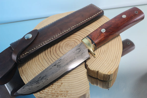 Fumio Inagaki & Tosa Blacksmith, Kosuke Muneishi Collaboration MIC-90 Custom Camp & Trail Knives - japaneseknifedirect.mom