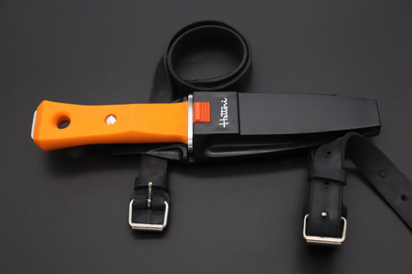 Hattori AK-62O Orange Master Diver Knife - japaneseknifedirect.mom