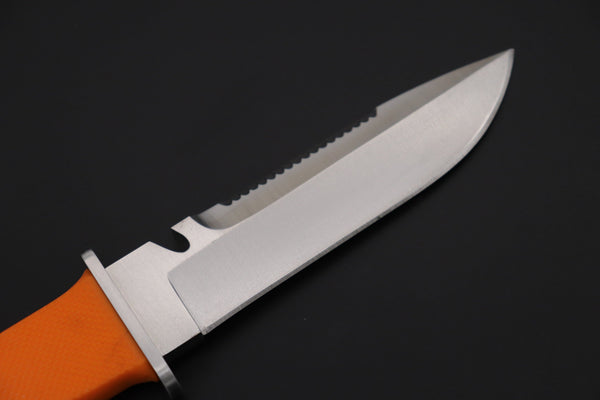 Hattori AK-62O Orange Master Diver Knife - japaneseknifedirect.mom