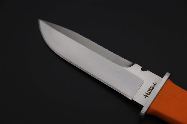 Hattori AK-62O Orange Master Diver Knife - japaneseknifedirect.mom