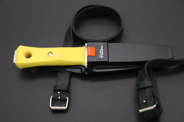 Hattori AK-62Y Yellow Master Diver Knife - japaneseknifedirect.mom