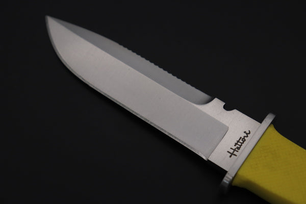 Hattori AK-62Y Yellow Master Diver Knife - japaneseknifedirect.mom