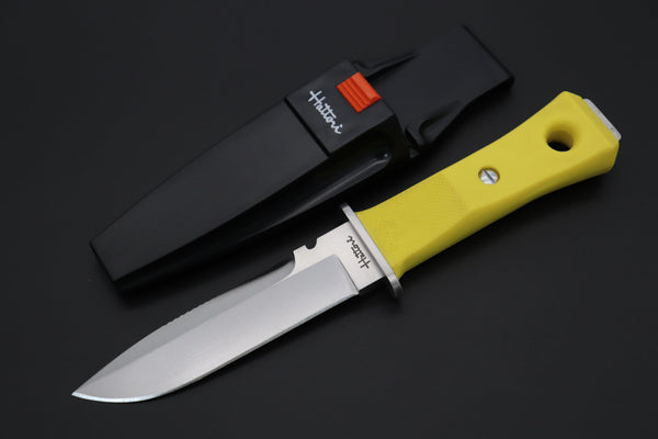 Hattori AK-62Y Yellow Master Diver Knife - japaneseknifedirect.mom