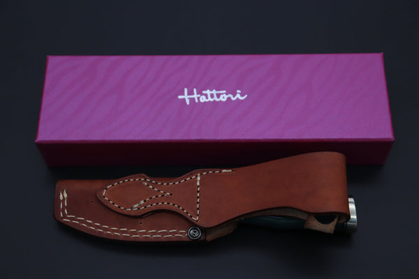 Hattori H-101B Precision Master Utility (VG-10 Blade. Blue Pakka wood handle) - japaneseknifedirect.mom