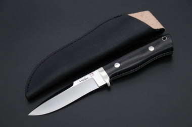 Hattori HT-05B Dream Hunter (Black Wood Micarta Handle) - japaneseknifedirect.mom