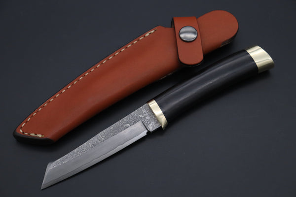 Hattori KD30-3717  Cowry X Damascus Tanto - japaneseknifedirect.mom