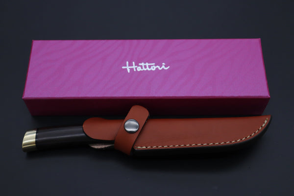 Hattori KD30-3718  Cowry X Damascus Classic Utility Hunter - japaneseknifedirect.mom