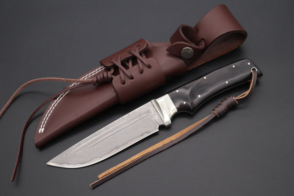 Hattori KD30-華HANA (Cowry X Damascus Ultimate Edition, African Ebonywood Handle, KD30HAE)