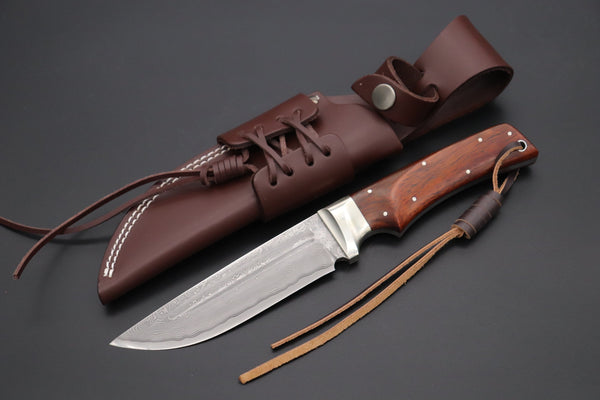 Hattori KD30-華HANA (Cowry X Damascus Ultimate Edition, Cocobolo Wood Handle, KD30HAC)