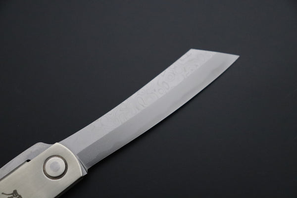 Hattori KD30-HIGO Cowry X Damascus "Elegant Edition" Higonokami Folding Knife - japaneseknifedirect.mom