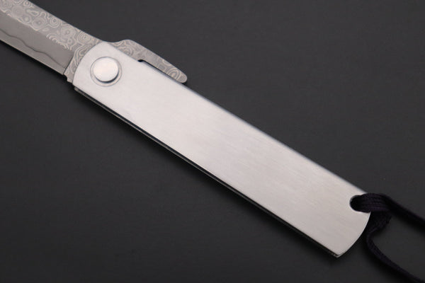 Hattori KD30-HIGO Cowry X Damascus Higonokami Folding Knife - japaneseknifedirect.mom