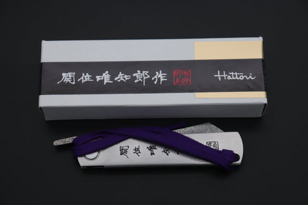 Hattori KD30-HIGO Cowry X Damascus Higonokami Folding Knife - japaneseknifedirect.mom