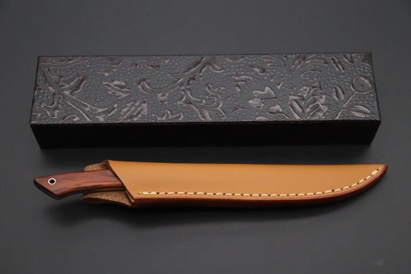 Hattori KD30-MEDAKA-2C Cowry X Damascus Little Fisherman's Utility (Cocobolo Wood Handle) - japaneseknifedirect.mom