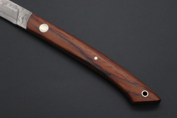 Hattori KD30-MEDAKA-2C Cowry X Damascus Little Fisherman's Utility (Cocobolo Wood Handle) - japaneseknifedirect.mom
