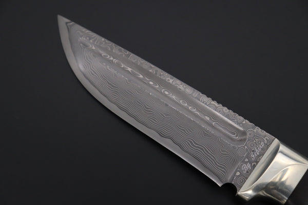 Hattori KD30-雅MIYABI (Cowry X Damascus Ultimate Edition, African Ebonywood Handle, KD30雅E) - japaneseknifedirect.mom