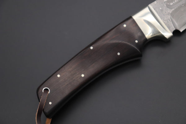 Hattori KD30-雅MIYABI (Cowry X Damascus Ultimate Edition, African Ebonywood Handle, KD30雅E) - japaneseknifedirect.mom