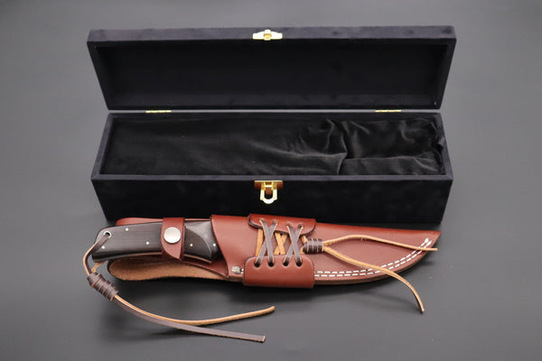 Hattori KD30-雅MIYABI (Cowry X Damascus Ultimate Edition, African Ebonywood Handle, KD30雅E) - japaneseknifedirect.mom